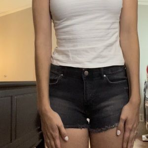 American Eagle black jean shorts